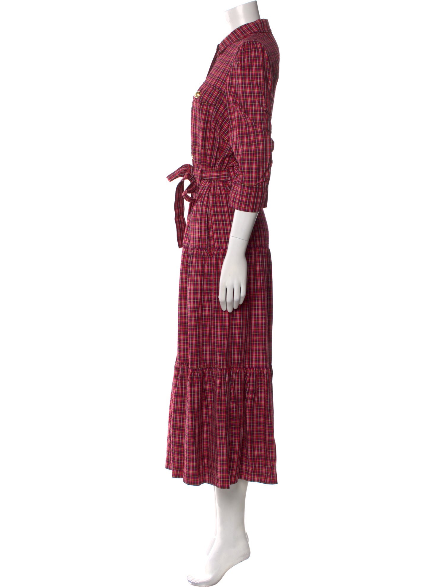Derek Lam 10 Crosby Plaid Print Long Dress w/ Tags
