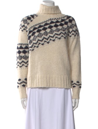 Derek Lam 10 Crosby Printed Turtleneck Sweater