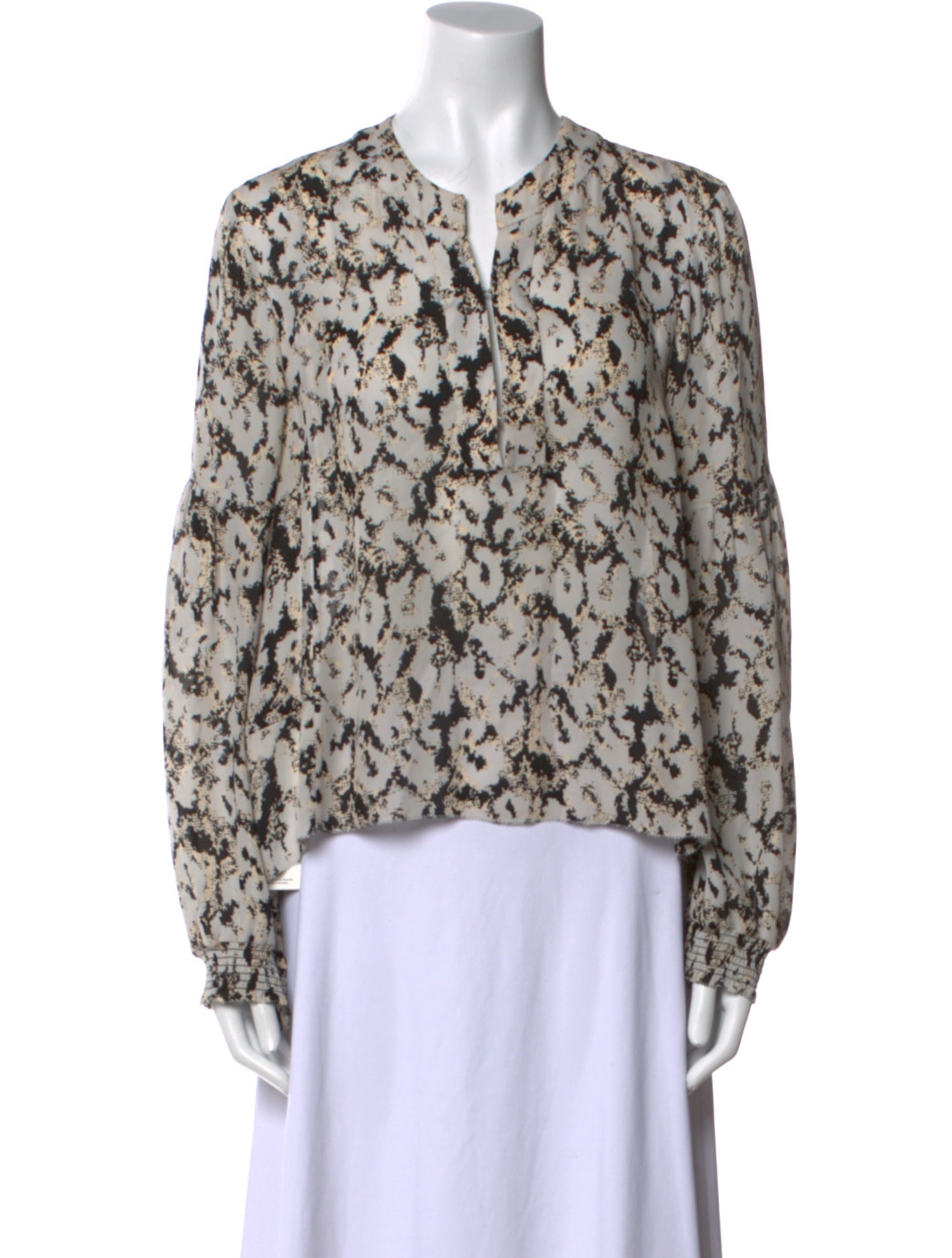Derek Lam 10 Crosby Silk Printed Blouse