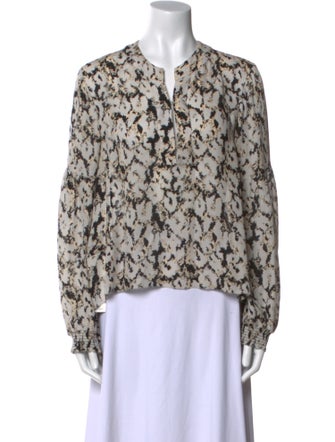 Derek Lam 10 Crosby Silk Printed Blouse