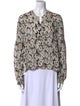 Derek Lam 10 Crosby Silk Printed Blouse