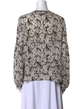 Derek Lam 10 Crosby Silk Printed Blouse