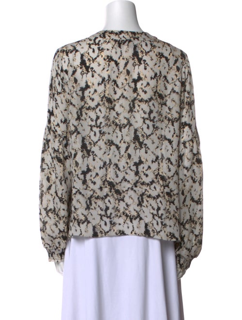 Derek Lam 10 Crosby Silk Printed Blouse