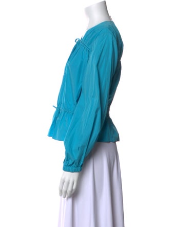 Derek Lam 10 Crosby V-Neck Long Sleeve Blouse