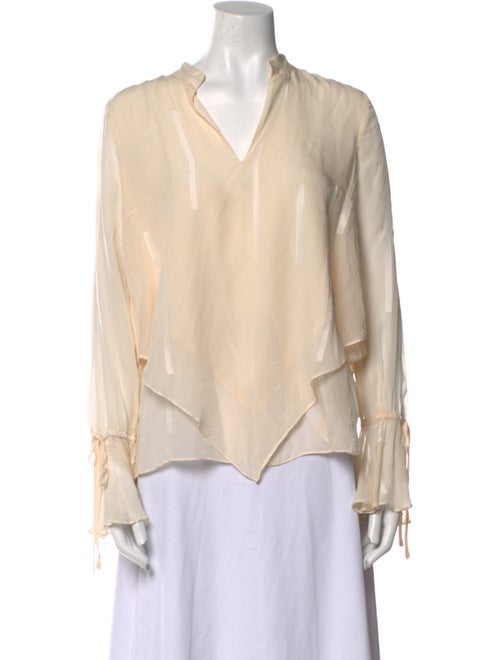 Derek Lam 10 Crosby Silk V-Neck Blouse