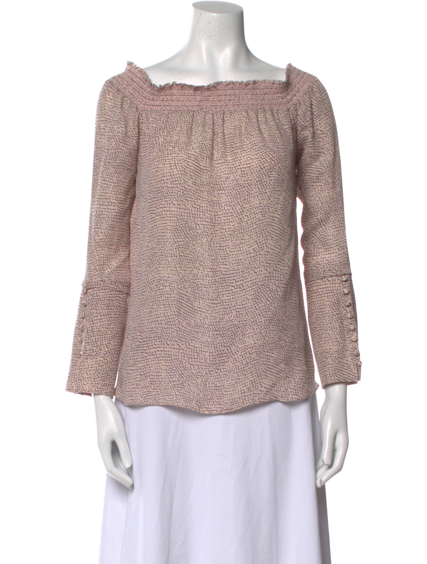 Derek Lam 10 Crosby Silk Square Neckline Blouse