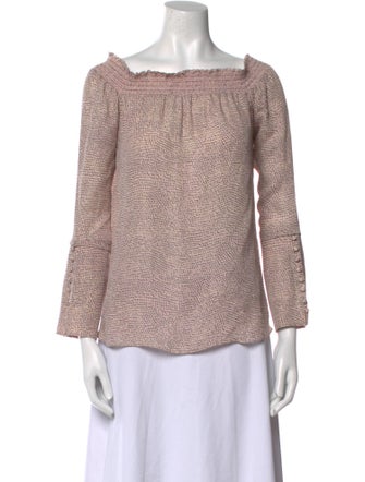 Derek Lam 10 Crosby Silk Square Neckline Blouse