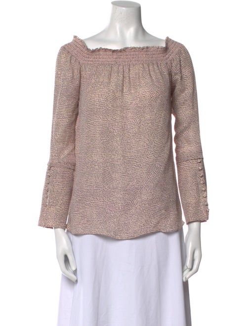 Derek Lam 10 Crosby Silk Square Neckline Blouse