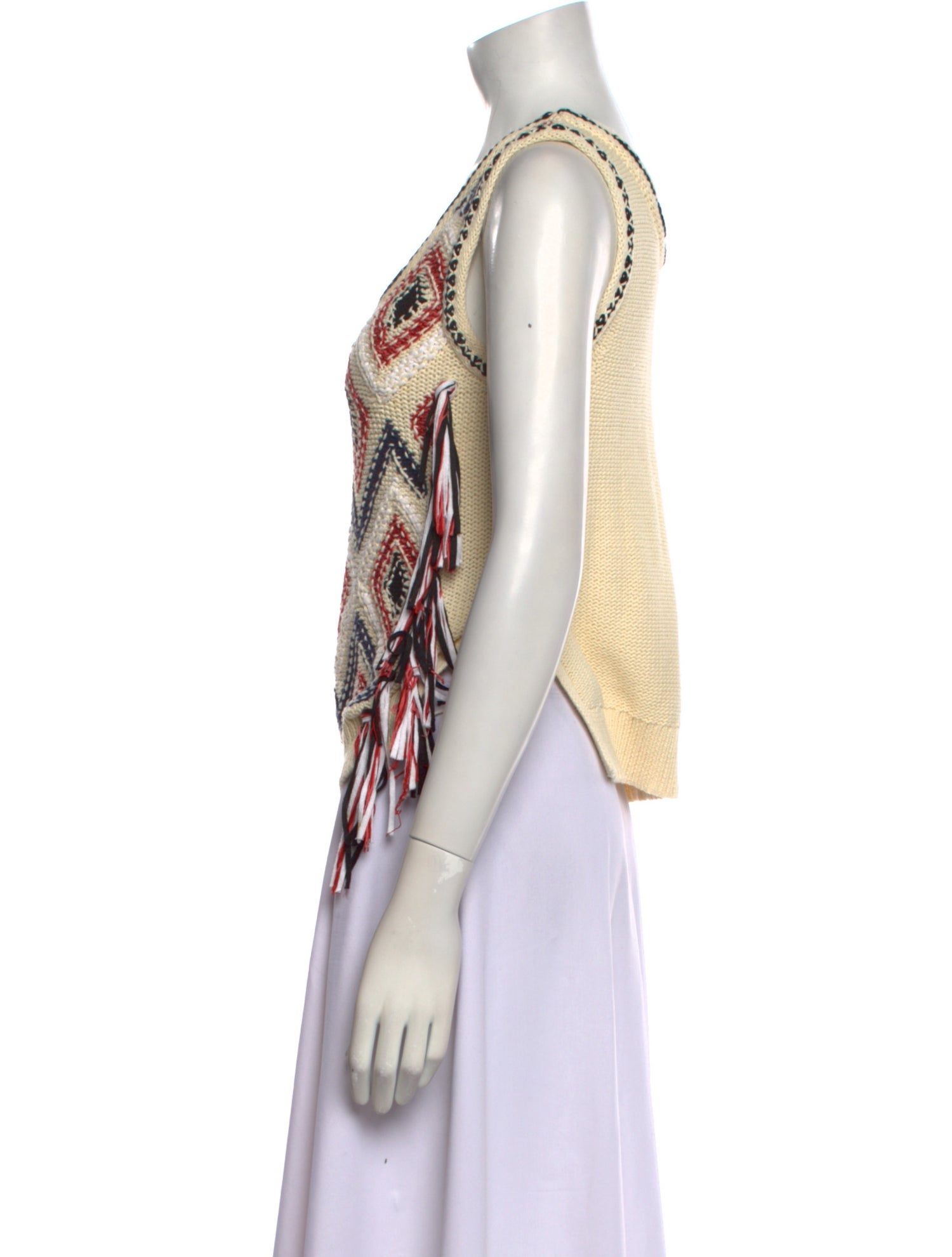 Derek Lam 10 Crosby Printed Scoop Neck Sweater