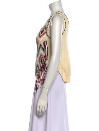 Derek Lam 10 Crosby Printed Scoop Neck Sweater