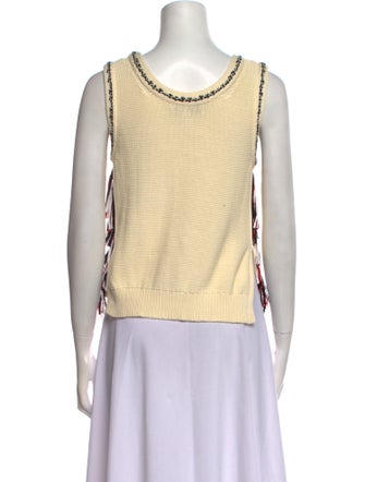 Derek Lam 10 Crosby Printed Scoop Neck Sweater