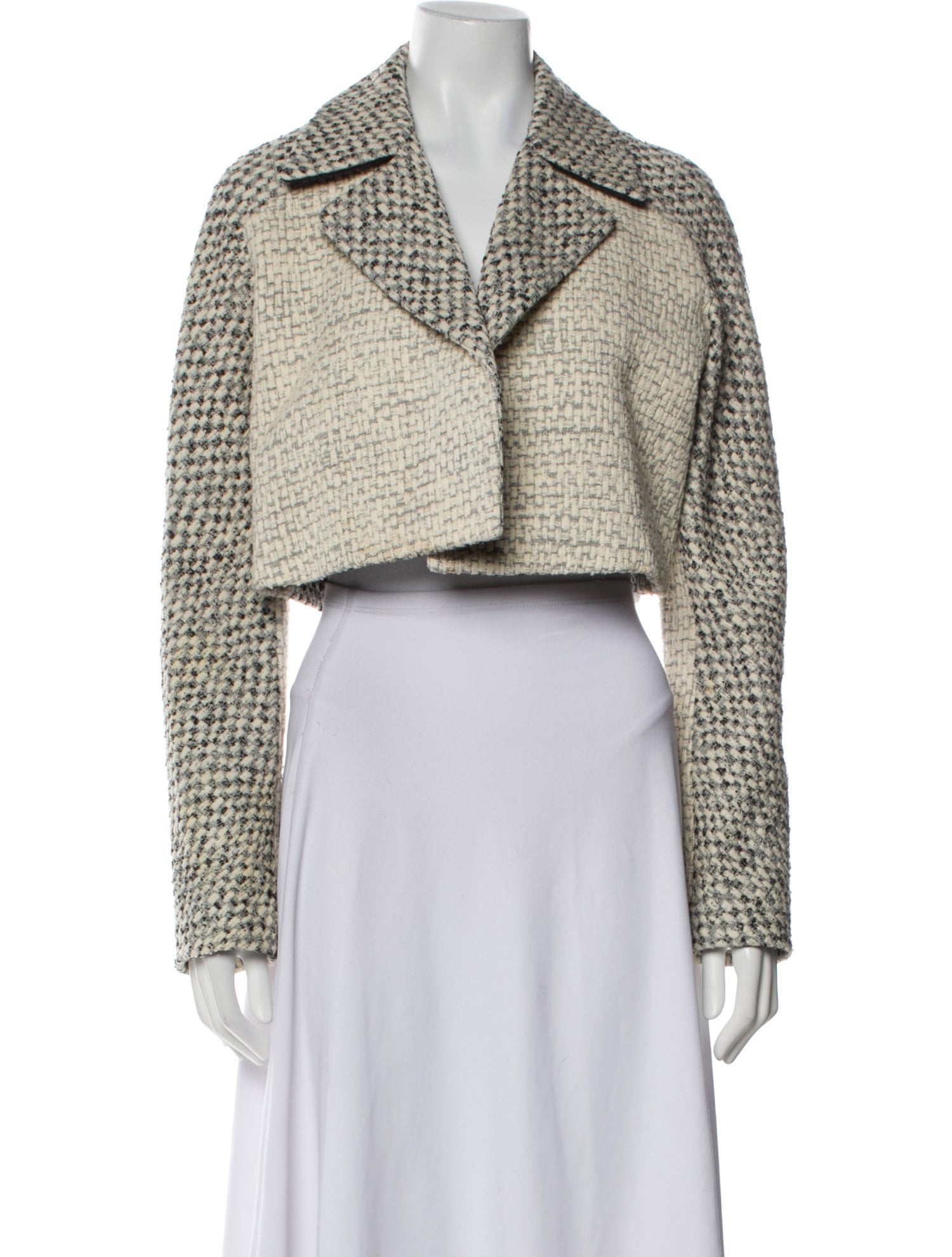 Derek Lam 10 Crosby Tweed Pattern Biker Jacket