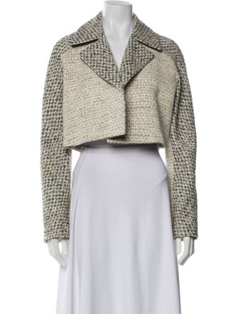 Derek Lam 10 Crosby Tweed Pattern Biker Jacket