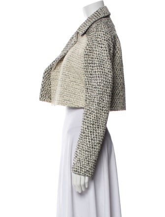 Derek Lam 10 Crosby Tweed Pattern Biker Jacket