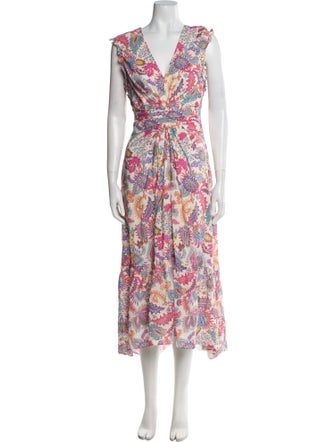 Derek Lam 10 Crosby Floral Print Long Dress