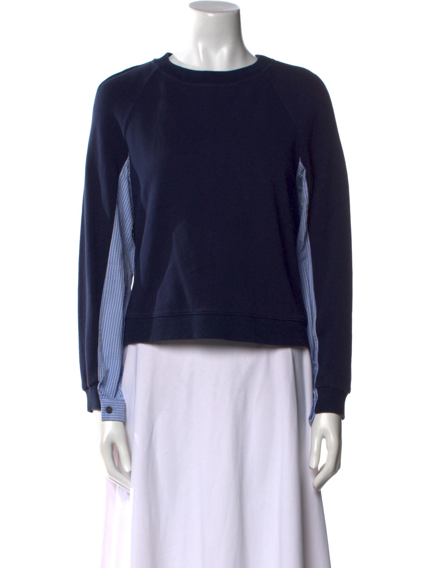Derek Lam 10 Crosby Scoop Neck Long Sleeve Sweatshirt
