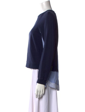 Derek Lam 10 Crosby Scoop Neck Long Sleeve Sweatshirt