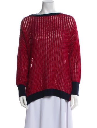 Derek Lam 10 Crosby Printed Bateau Neckline Blouse