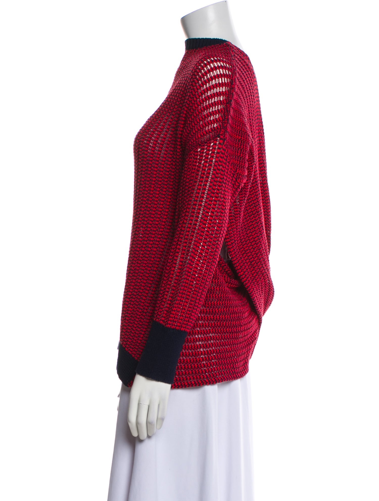 Derek Lam 10 Crosby Printed Bateau Neckline Blouse