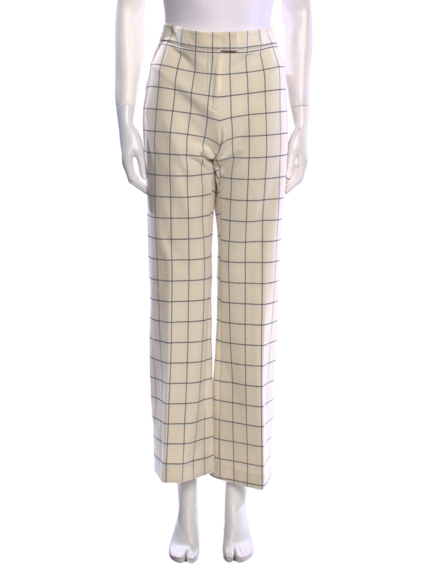 Derek Lam 10 Crosby Plaid Print Wide Leg Pants