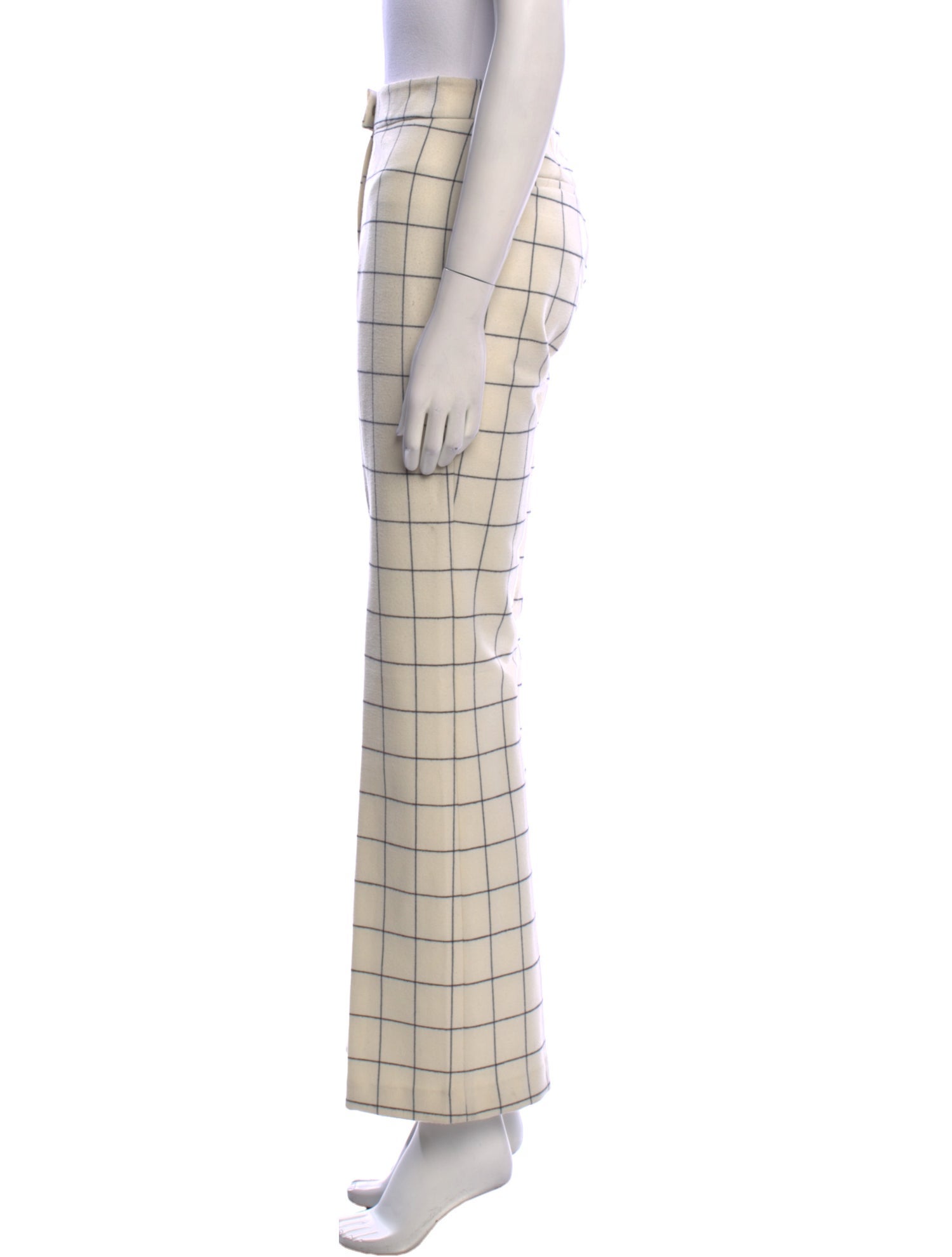 Derek Lam 10 Crosby Plaid Print Wide Leg Pants