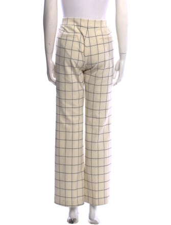 Derek Lam 10 Crosby Plaid Print Wide Leg Pants