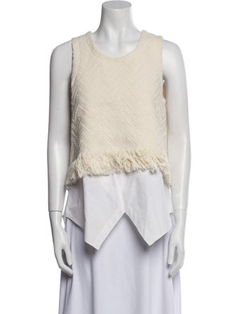 Derek Lam 10 Crosby Scoop Neck Sleeveless Top