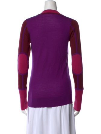 Derek Lam 10 Crosby Merino Wool Colorblock Pattern Sweater
