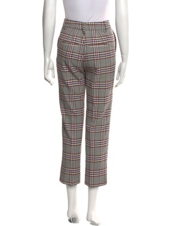 Derek Lam 10 Crosby Plaid Print Straight Leg Pants