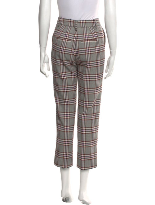 Derek Lam 10 Crosby Plaid Print Straight Leg Pants