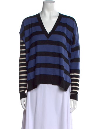 Derek Lam 10 Crosby Striped V-Neck Top