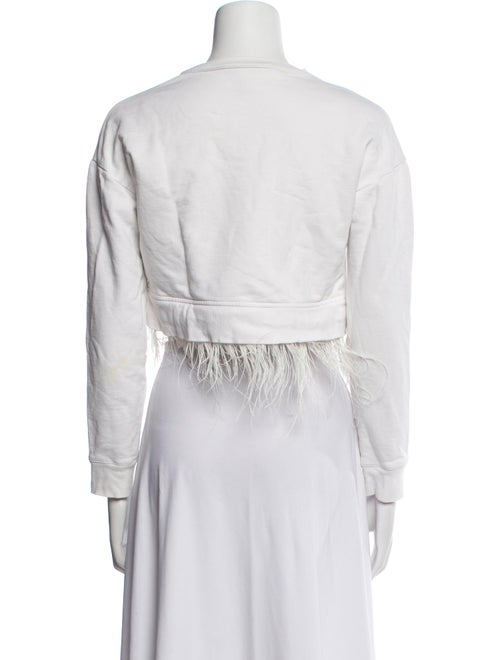 Derek Lam 10 Crosby Crew Neck Long Sleeve Crop Top