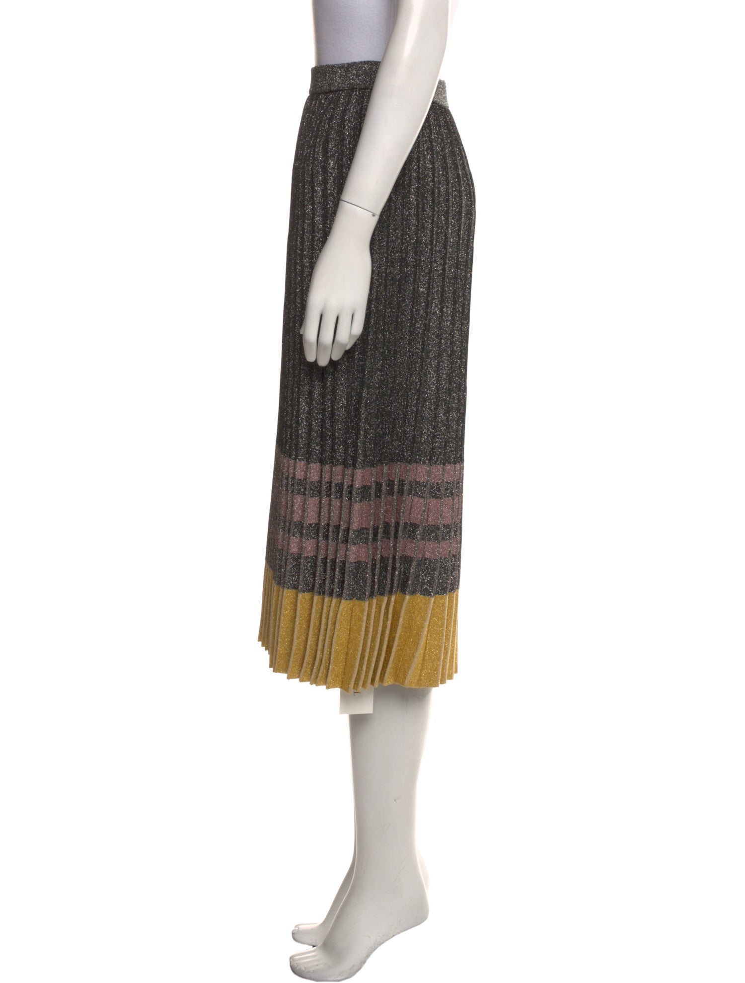 Derek Lam 10 Crosby Striped Knee-Length Skirt