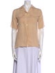 Derek Lam 10 Crosby Silk Short Sleeve Button-Up Top