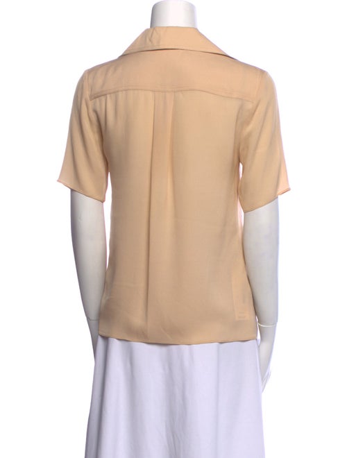 Derek Lam 10 Crosby Silk Short Sleeve Button-Up Top