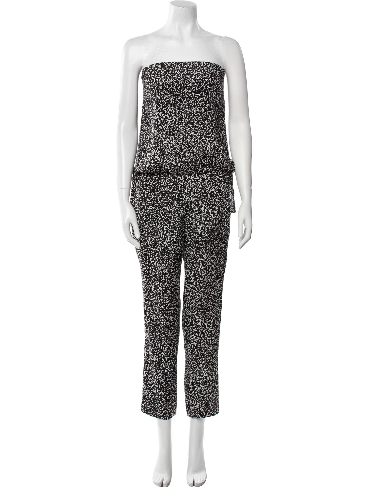 Derek Lam 10 Crosby Printed Strapless Jumpsuit