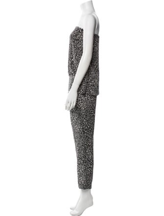 Derek Lam 10 Crosby Printed Strapless Jumpsuit