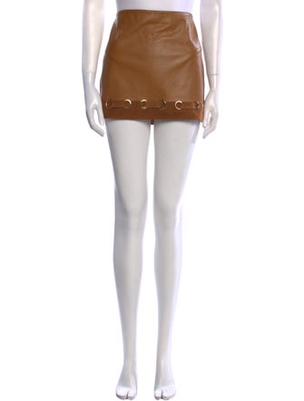 Derek Lam 10 Crosby Lamb Leather Mini Skirt
