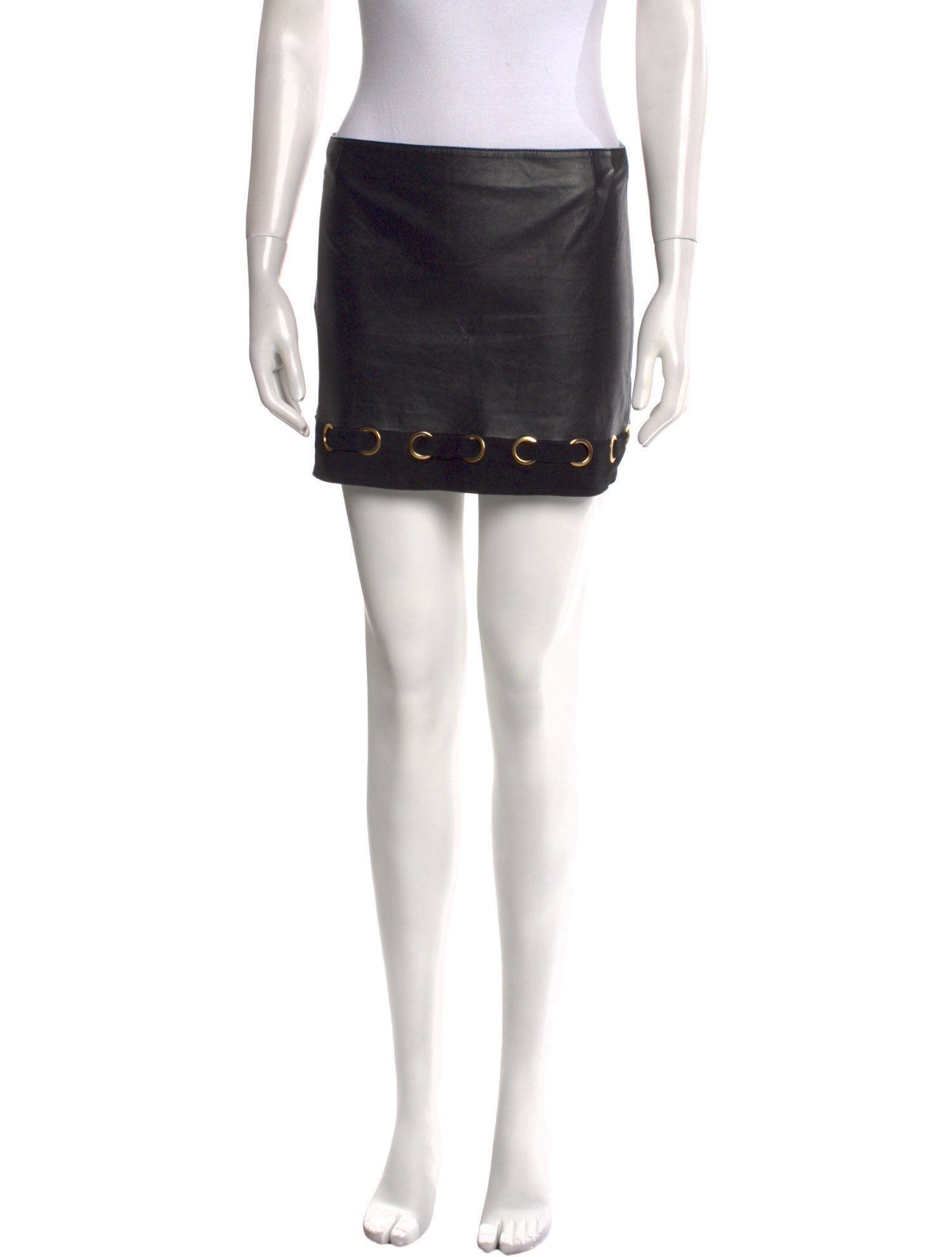 Derek Lam 10 Crosby Lamb Leather Mini Skirt