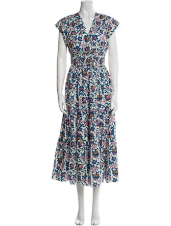 Derek Lam 10 Crosby Floral Print Long Dress