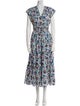 Derek Lam 10 Crosby Floral Print Long Dress