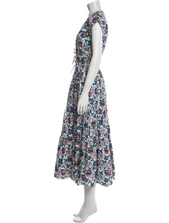 Derek Lam 10 Crosby Floral Print Long Dress