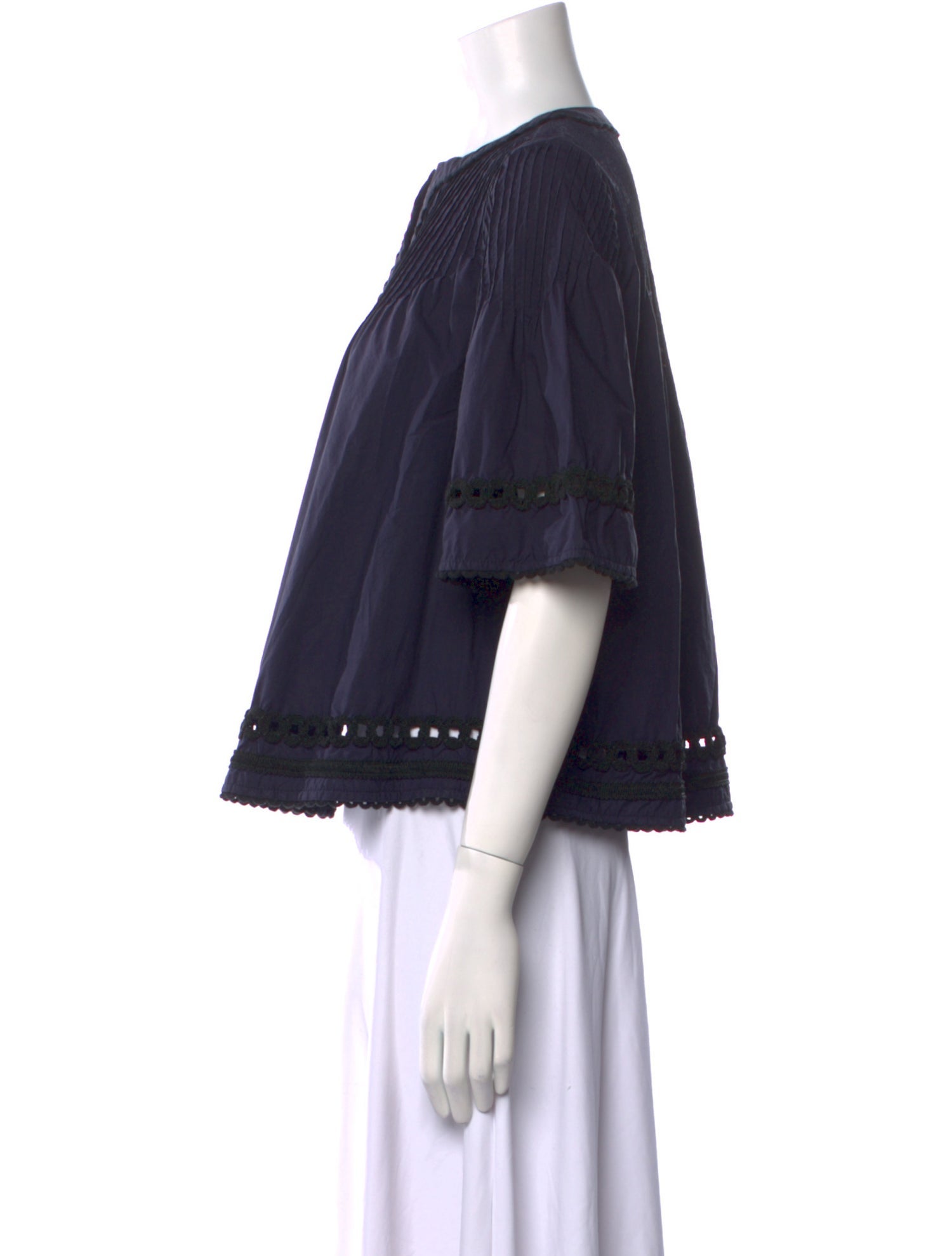 Derek Lam 10 Crosby V-Neck Short Sleeve Blouse