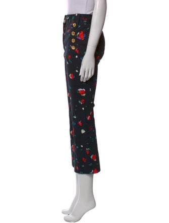 Derek Lam 10 Crosby Printed Straight Leg Pants