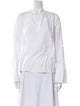 Derek Lam 10 Crosby V-Neck Long Sleeve Blouse