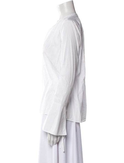 Derek Lam 10 Crosby V-Neck Long Sleeve Blouse