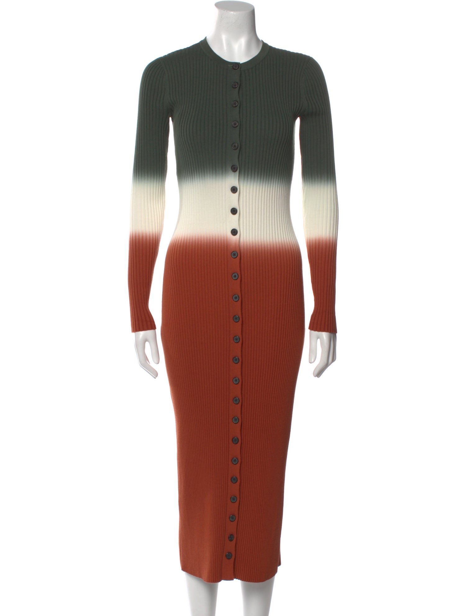 Derek Lam 10 Crosby Colorblock Pattern Long Dress