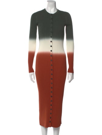 Derek Lam 10 Crosby Colorblock Pattern Long Dress