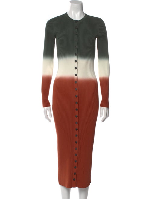 Derek Lam 10 Crosby Colorblock Pattern Long Dress