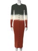 Derek Lam 10 Crosby Colorblock Pattern Long Dress